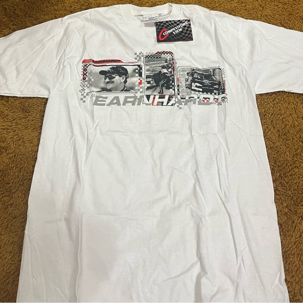 Dale Earnhardt Sr. 2001 Nascar Competitors View White T Shirt NWT Mens Large #3